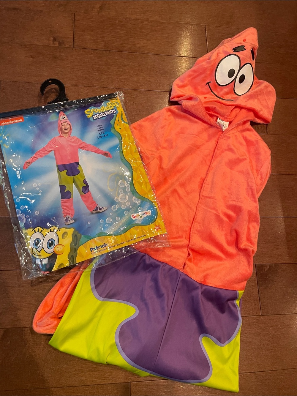 SpongeBob SquarePants Patrick Star Kids Costume - Orange, Purple & Lime